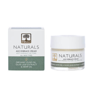 Bioselect Κρέμα Περιποίησης για Πρόσωπο & Λαιμό με Έλαιο Κάνναβης & Αντιρυτιδικούς Παράγοντες – 50ml