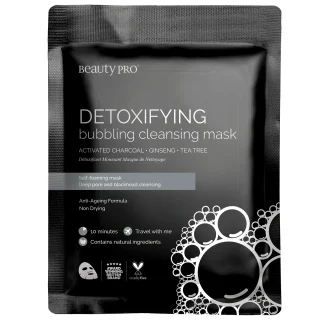 BeautyPro DETOXIFYING Bubbling Cleansing Sheet Mask  Με ενεργό Άνθρακα